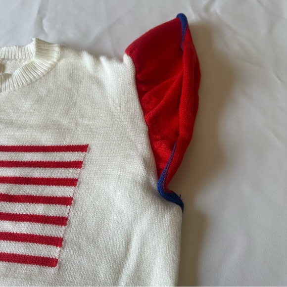 Main Strip Red and White Crew Neck Sweaters - Picture 4 of 9